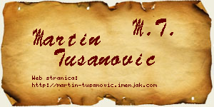 Martin Tušanović vizit kartica